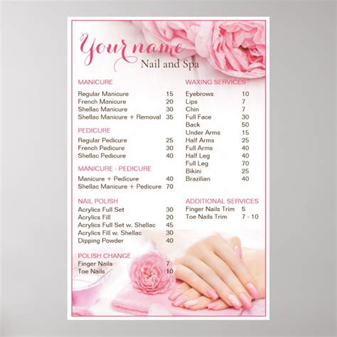 coco nails and spa prices.